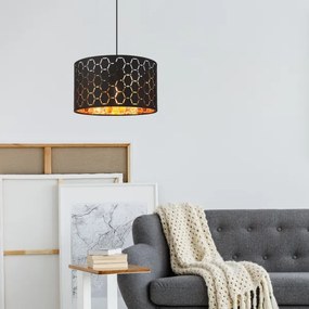 Pendul ULLE pe cablu, 1xE27/15W/230V, negru