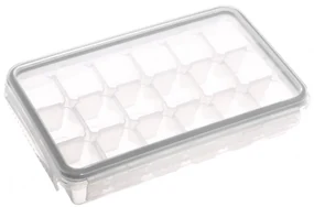 Forma 18 cuburi gheata 5Five, plastic, cu capac, 20.5 x 13 x H 4.5 cm