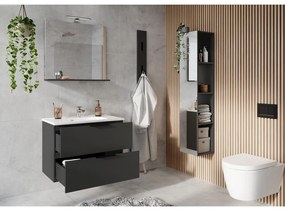 Dulap de baie de perete gri antracit 36x93 cm Crandon – Germania