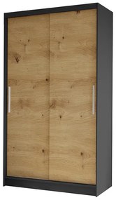 Dulap de haine Coletta I (negru + Stejar artisan). 1047510