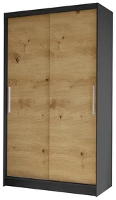 Dulap de haine Coletta I (negru + Stejar artisan). 1047510