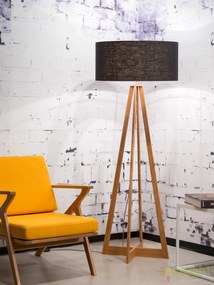 Lampadar realizat din materiale naturale, durabile si ecologice, EVEREST/F negru