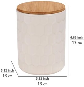 WENKO 54222100 - Cutie de depozitare MAYA 13x17 cm alb/maro