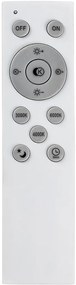 Plafoniera LED cu telecomanda design slim Tesia argintiu 60W