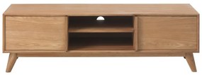 Masă TV în culoare naturală cu aspect de lemn de stejar 150x46 cm Rho – Unique Furniture