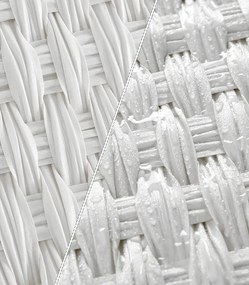 Cos rufe 110 L Ratan sintetic Alb