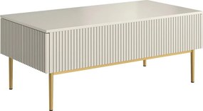Masuta de cafea Nicole 120 cm - cashmir / picioare aurii