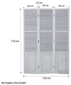 PAR212 - Paravan despartitor lemn Gri - 3 panouri