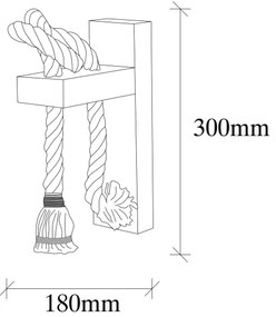 Aplică EREBOS 1xE27/40W/230V