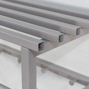 Cuier de perete taupe cu raft din metal 76 cm Rizzoli – Spinder Design