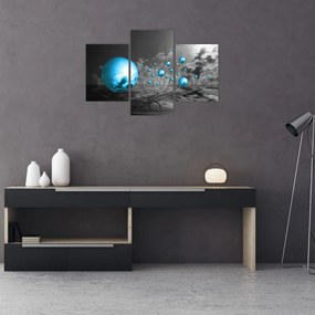 Tabloul bilelor albastru deschis (90x60 cm)