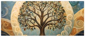 Tablou – Arborele vieții și spirale (120x50 cm)