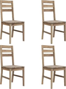 vidaXL Scaune de bucătărie, 4 buc., lemn masiv de acacia