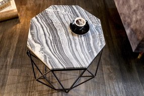 Masuta laterala design minimalist Diamond 50cm, marmura gri