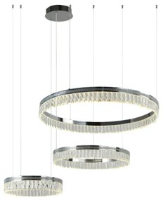 Lustră cu cristale LED THALIA, reglabilă, suspendată pe cablu, 120W/230V 3000-6000K + telecomandă