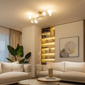 Lustră LED aplicată Brilagi MISTEL 6xG9/3W/230V auriu/alb