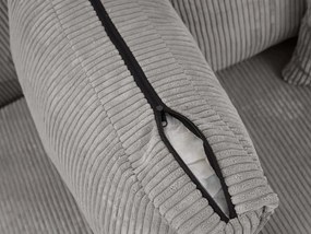 Canapea colt extensibila SMART COSARO gri deschis, cu colt bilateral + 2 perne CADOU