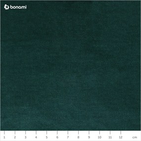 Canapea verde-închis extensibilă/cu spațiu de depozitare cu tapițerie din catifea 247 cm Lazaro – ELTAP