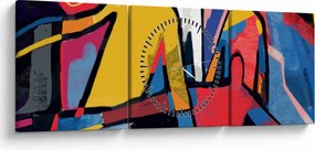 Tablou - Abstract bărbați (cu ceas) (90x30 cm)