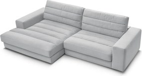 Colțar gri deschis cu tapițerie din catifea (cu colț pe partea stângă/cu șezlong) Sierra – Bobochic Paris