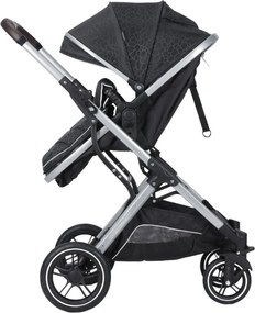 Carucior nou nascuti 3 in 1 NOVOKIDS™ H3100 series, Cu geanta bebe, Cadru Aluminiu, Amortizoare, Roti din cauciuc plin AVE, Landou, Scoica auto,
