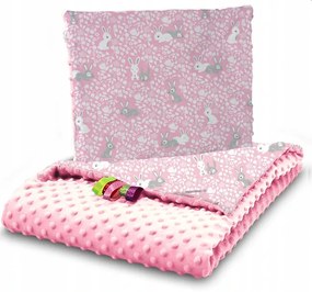 ShopJK PĂTURĂ PENTRU CĂRUCIOR CU PERNĂ IEPURE 75x100 CM