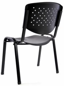 Scaun de birou pliabil din plastic - negru