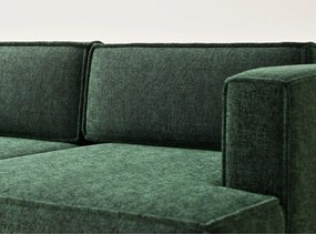 Colțar verde închis extensibil/cu spațiu de depozitare cu tapițerie din chenille (cu colț pe partea dreaptă/cu șezlong) Velto – Maison de Rêve