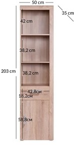 Raft Dalila 1D1S (Stejar sonoma). 1052840