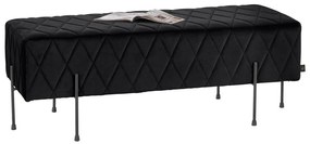 Bancă neagră cu tapițerie din catifea Toni - Støraa