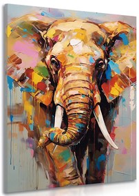 Tablou elefant stilat cu imitație de pictură