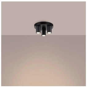 Plafonieră neagră Castro – Sollux