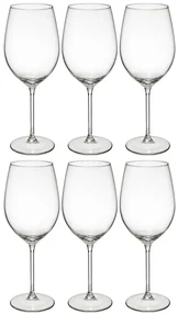 Set pahare vin SG Lina, sticla, cu picior, 540 ml, 8.8 x H. 23.5 cm, 6 piese