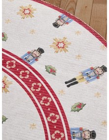 Covor roșu rotund ø 160 cm cu model de Crăciun Toy's Delight Nutcracker – Villeroy&amp;Boch