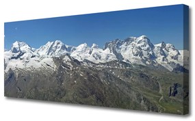 Tablou pe panza canvas Munții Peisaj Alb Gri