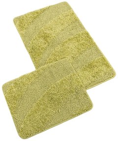 Bellatex Set covorașe de baie fără decupajBANYSILVER verde, 60 x 100, 60 x 50 cm