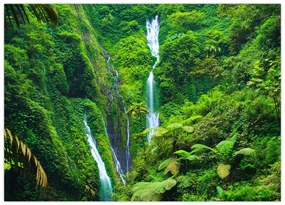 Tablou pe sticlă - Cascada Madakaripura, Java de Est, Indonezia (70x50 cm)