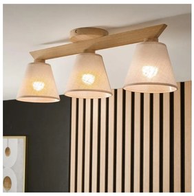 Lustr ANTONIO 3xE14/40W/230V, montaj plafon, stejar