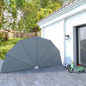 vidaXL Copertină laterală pliabilă de terasă, gri, 200 cm