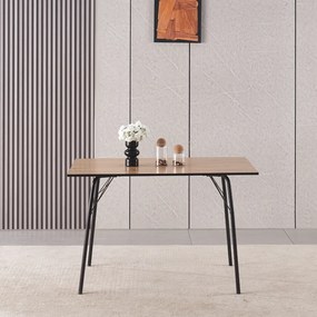 Masa dining, stejar artisan   neagra, 120x75x75 cm, NALAK TIP 2