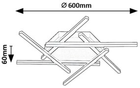Lustră LED aplicată Rabalux 71365 SEVERINE LED/40W/230V 3000K