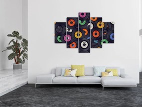 Tablou - plăci de gramofon (150x105 cm)