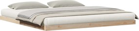 vidaXL Cadru de pat de podea natural 213.5 x 104 x 9 cm