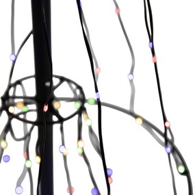 Lampă de podea de Crăciun Neagră Brad 150cm incl. LED RGB cu Timer IP44 - Ugoku