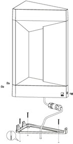 Eglo 98749 - Aplică perete exterior LED NEMBRO LED/10W/230V IP54