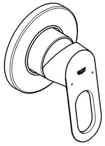 GROHE 29042000 - Baterie de duș BAULOOP crom lucios