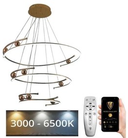 Lustră LED dimabilă pe cablu LED/170W/230V 3000-6500K + telecomandă