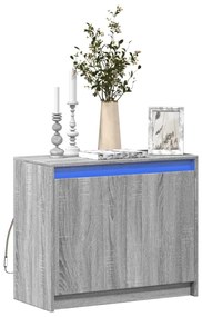 vidaXL Dulap cu LED, gri sonoma, 72x34x61 cm, lemn prelucrat