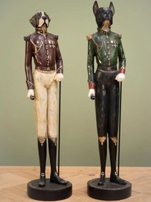 Statuie decorativă câine din rășină, H59 cm, "Sergeant Madog"