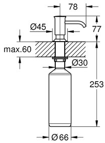 Dispenser sapun pentru bucatarie Grohe Authentic-40537000